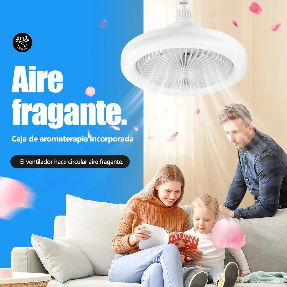 Lámpara LED 360° con Ventilador de Techo