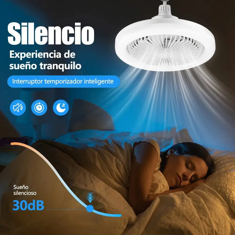 Lámpara LED 360° con Ventilador de Techo