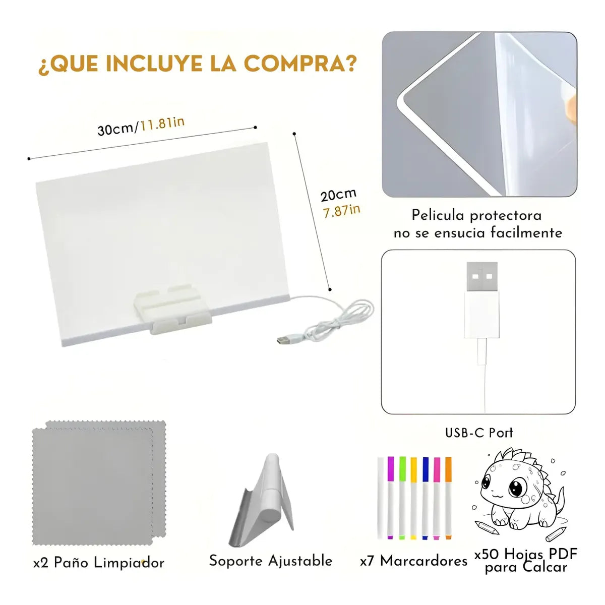 Tablero mágico LED para dibujar 5